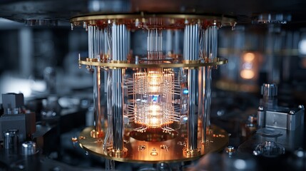 Artistic Rendering of a Quantum Computer&rsquo;s Intricate Crystal Processor