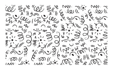 Playful doodle pattern for backgrounds