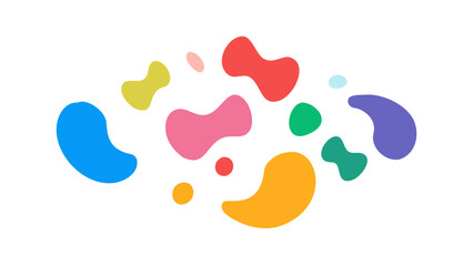 Colorful organic shapes abstract design vector