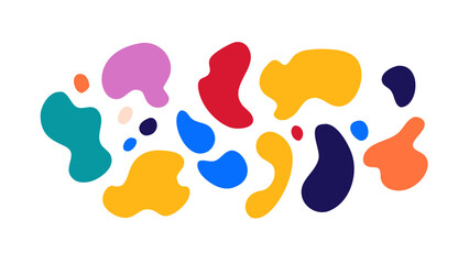 Colorful organic shapes pattern abstract blob