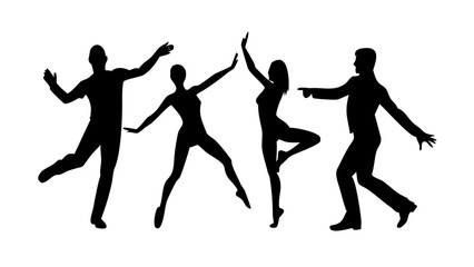 Couple performing ballroom dance dancers dancing