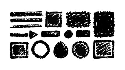 Hand Drawn Chalky Shapes and Splatters texture