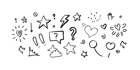 Hand drawn dog with bone sketch illustration