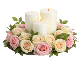 Candle and Rose Centerpiece: A Symbol of Serenity and Romance