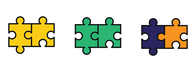 Fototapeta premium Colorful puzzle pieces representing teamwork and collaboration, ideal for business, education, and problem-solving concepts