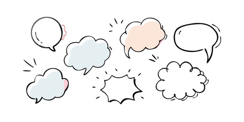 Hand Drawn Speech Bubbles thought bubble comic