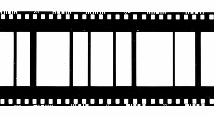 Classic Black and White Film Strip for Vintage Design Projects.