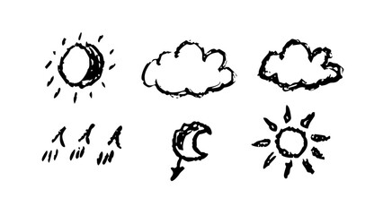 Minimal Hand Drawn Wheat Stalk grain plant