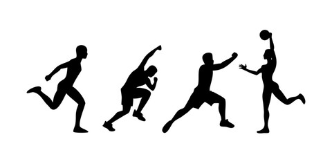 Minimalist Black Silhouette of a Cat feline animal