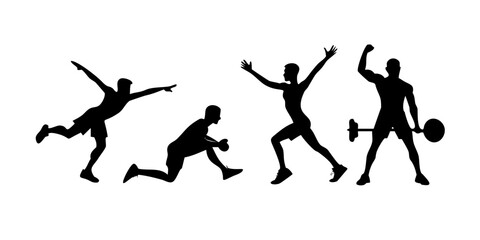 Minimalist Black Silhouette of a Dog animal