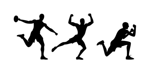 Minimalist Black Silhouette of a Dog animal