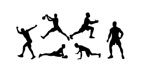 Minimalist silhouette of a black cat animal