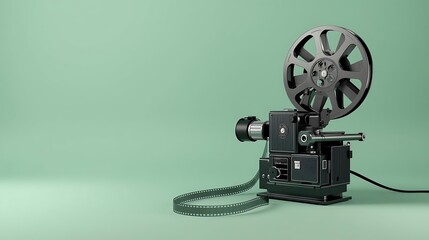 Fototapeta premium Iconic Vintage Film Camera Evoking Nostalgia for Classic Photography and Filmmaking Art