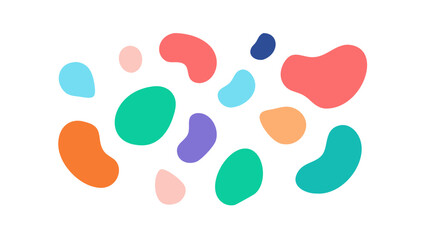 Organic Shapes In Various Colors abstract blobs