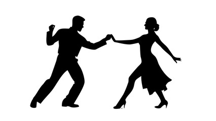 Person running with arms outstretched silhouette illustration