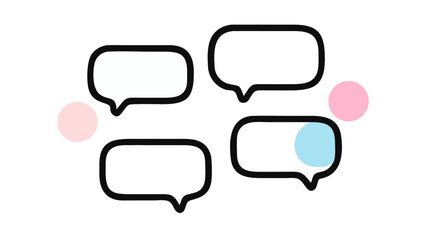Obraz premium Speech Bubbles and Circles chat bubbles communication