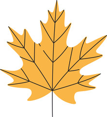 Maple Leaf with Bold Lines