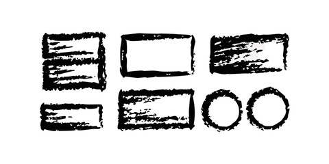 Textured Brush Strokes and Circles chalk texture hand drawn