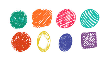 Textured Hand Drawn Shapes abstract background