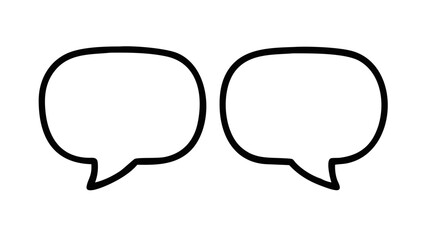 Two Speech Bubbles Dialogue conversation communication