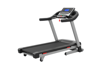 Isolated treadmill for home or gym exercise with adjustable speed and distance control