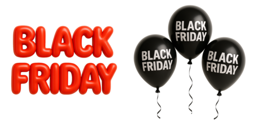 Black Friday text in red letters. Discounts. Sale. Shopping. Savings. investments. cryptocurrency. sales. big discounts