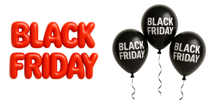 Black Friday text in red letters. Discounts. Sale. Shopping. Savings. investments. cryptocurrency. sales. big discounts