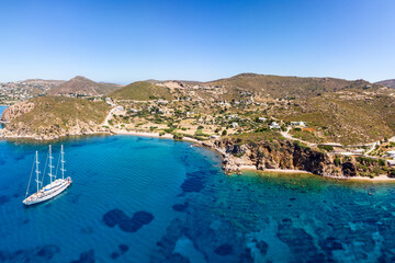 Vagia beach in Patmos, Greece