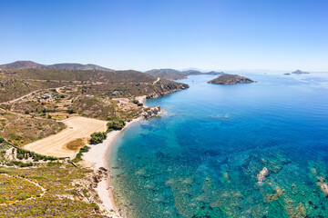 Didimes beach in Patmos, Greece