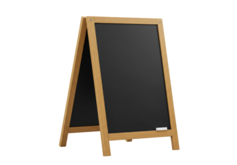 Isolated framed chalkboard standing menu board for advertisements or restaurant specials