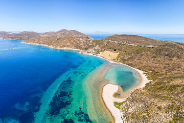 Panagia Geranou beach in Patmos, Greece