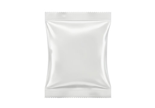 Isolated blank flow pack food package for snack, candy, cookie. Mockup template design