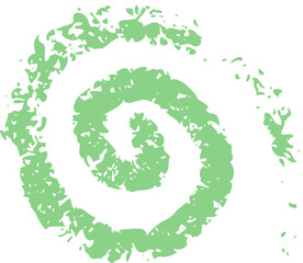 Abstract Spiral with Leafy Texture