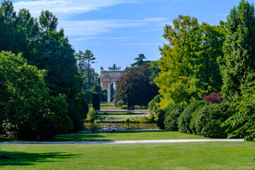 Obraz premium Parco Sempione in Milan, Italy, at August