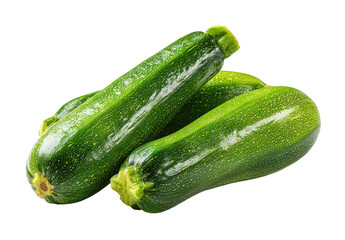 Fresh green zucchini. Three plump,  light-green zucchinis,  with ribbed  skins,  overlap and sit on a black background