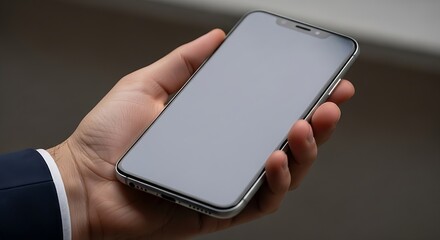 Sleek Smartphone Mockup A Realistic Handheld Device Presentation