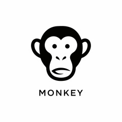 monkey logo illustration vector, monkey cartoon