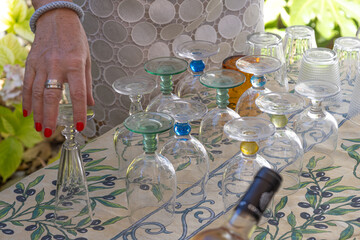 Colorful glasses set for outdoor fun