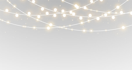 hain, Banner, Background, Border, Birthday, Decoration — glowing festive garland png with christmas light string png 