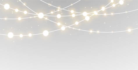 light lamp led bulb string garland wire background png banner border christmas holiday new year gold yellow glow glowing shine event celebration party festive fairy design stage isolated transparent 
