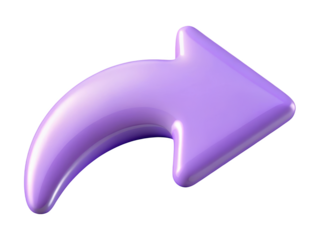 Glossy purple share icon rendering forward indication modern interface design navigation symbol communication arrow direction next pointer sign right transfer 3d illustration isolated 