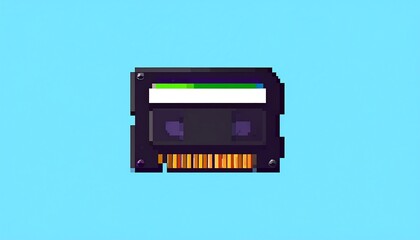 Obraz premium Pixel art cassette tape