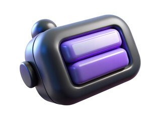 Purple abacus clicker counter 3d render isolated on transparent background for ui and ux design elements 3d illustration isolated on transparent background