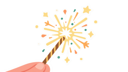 Hand Holding a Sparkler