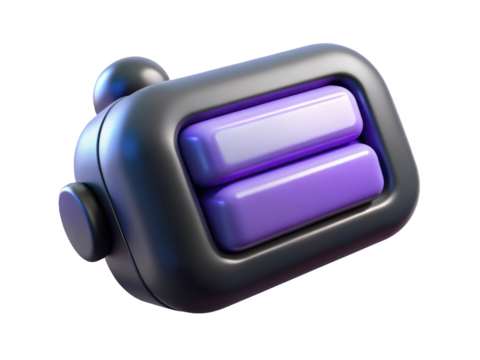 Purple abacus clicker counter 3d render isolated on transparent background for ui and ux design elements 3d illustration isolated on transparent background