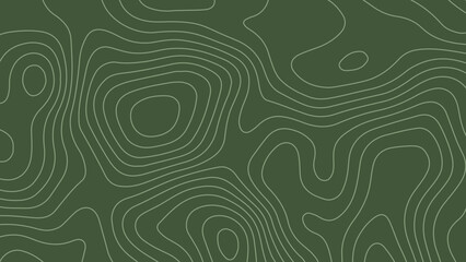 A dark green background with subtle contour lines. An abstract pattern resembling topographic maps.