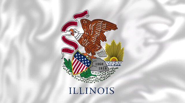 Flag of Illinois State, Country Flag Video, Country and Geography Flag, Learn About World Flag, with the actual country, national flag, world flag, learning for Kids