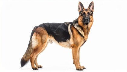 German Shepherd Dog Realistic Vector Illustration