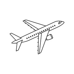 Airplane icon. Air travel and tourism item.