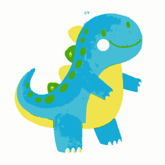 A beautifully illustrated watercolor composition showcasing a variety of small and large dinosaurs, including a gentle apatosaurus, a playful baby triceratops